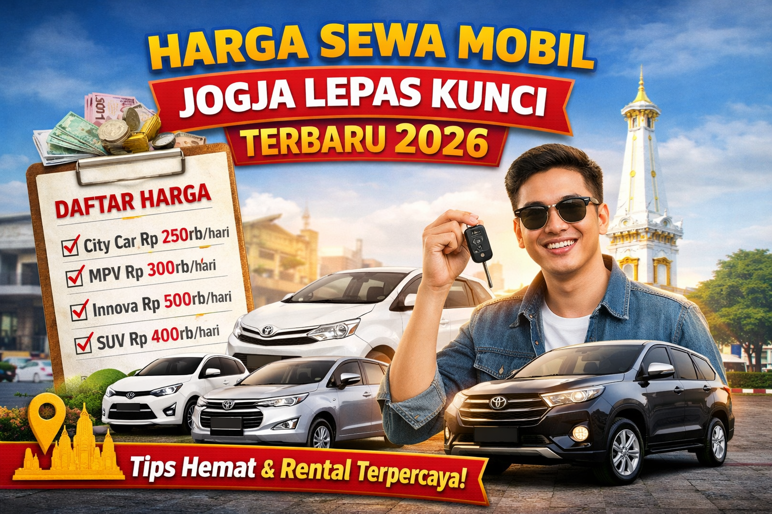 Harga Sewa Mobil Jogja Lepas Kunci Terbaru 2026 + Tips Hemat
