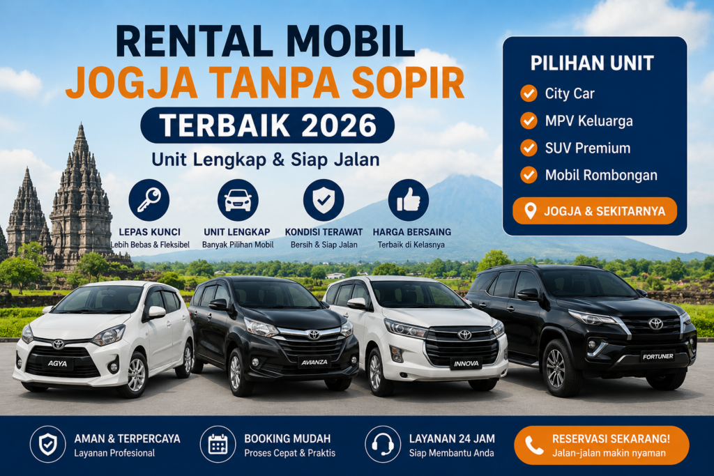 Rental mobil Jogja tanpa sopir terbaik 2026 sewa mobil Jogja lepas kunci unit lengkap siap jalan