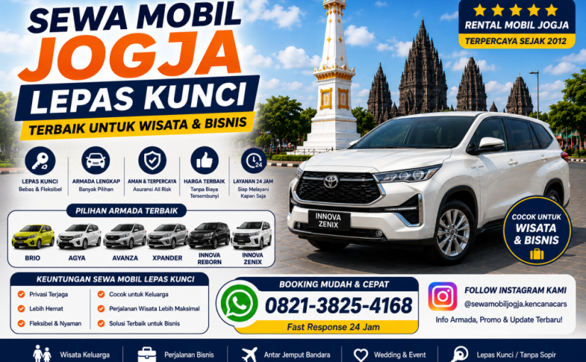 Sewa Mobil Jogja Lepas Kunci Terbaik untuk Wisata & Bisnis